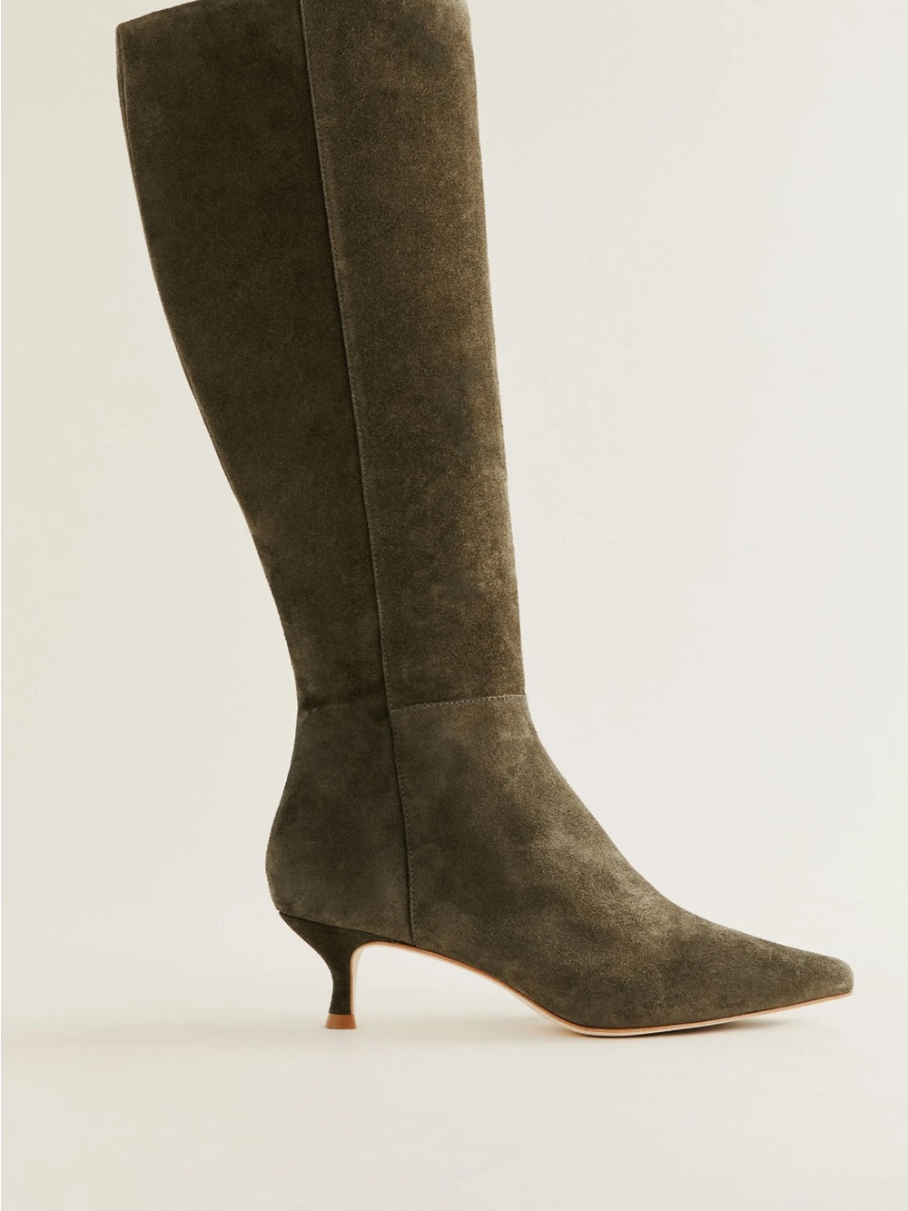 Reformation Olive Suede Orya Boots- worn once